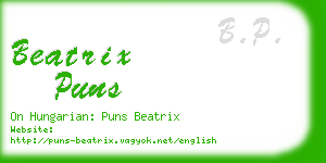 beatrix puns business card